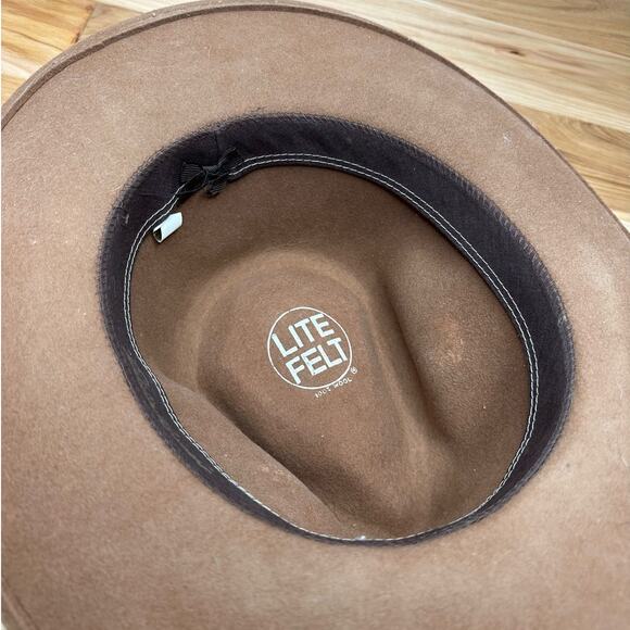 Eddie Bauer: Vintage Brown Felt Cowboy Hat - Picture 4 of 7